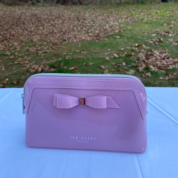 Ted Baker Clutch Pink with Bow Zippered Closure - Picture 8 of 8